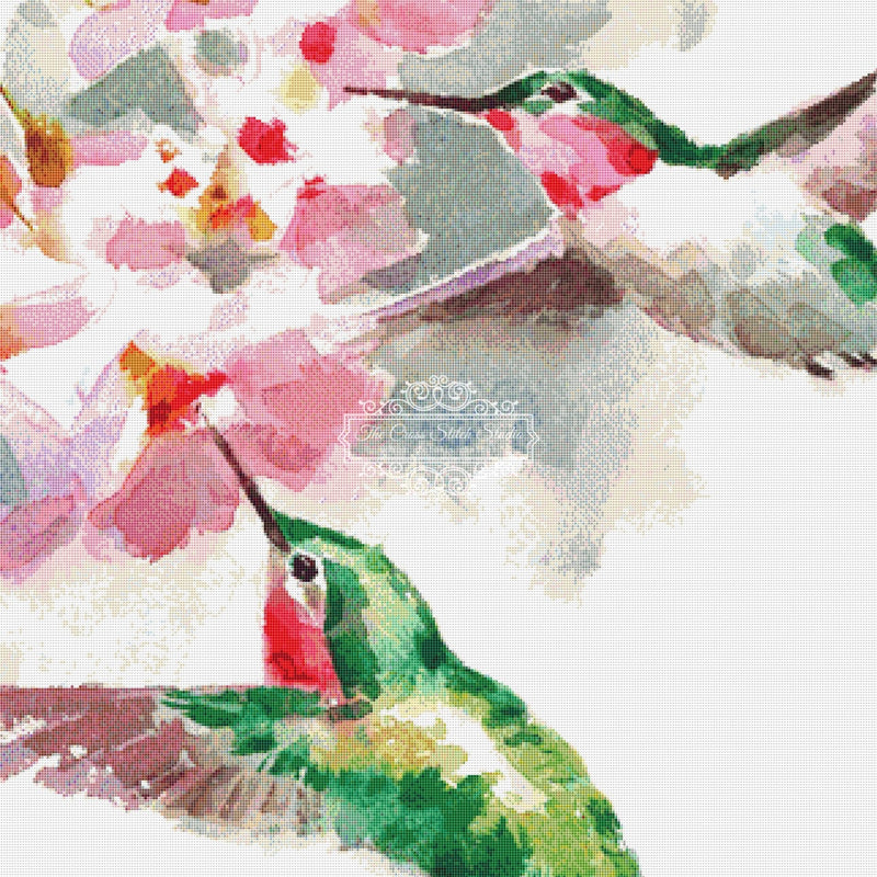 Watercolor Hummingbirds