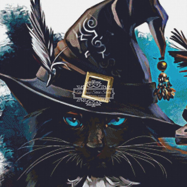 Black Cat Cross Stitch Pattern | The Cross Stitch Studio
