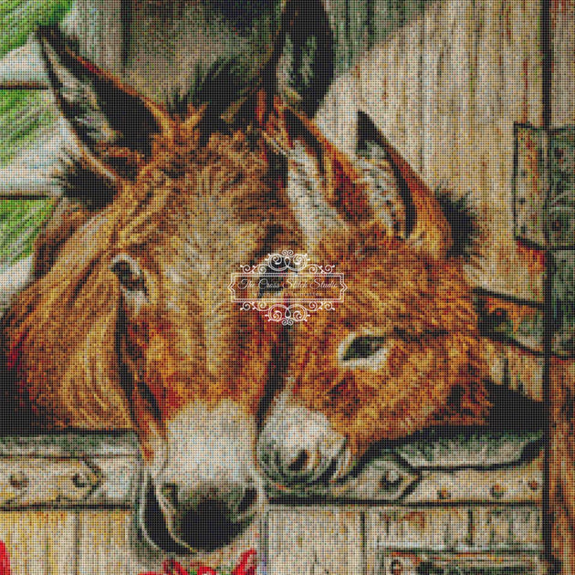 Christmas Donkeys Cross Stitch Pattern The Cross Stitch Studio The Cross Stitch Studio