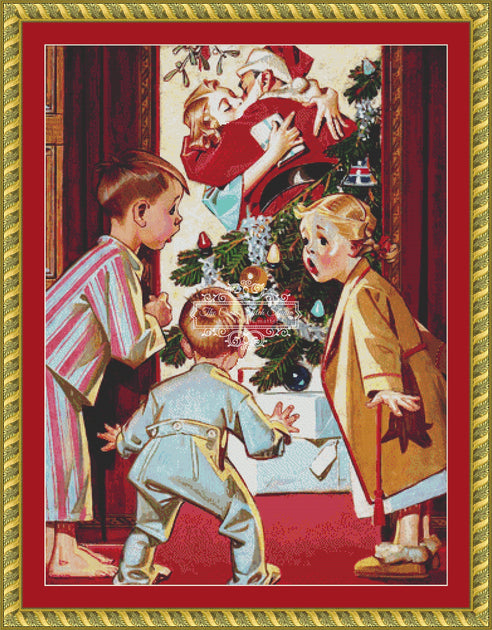 Christmas Santa Cross Stitch Pattern | The Cross Stitch Studio