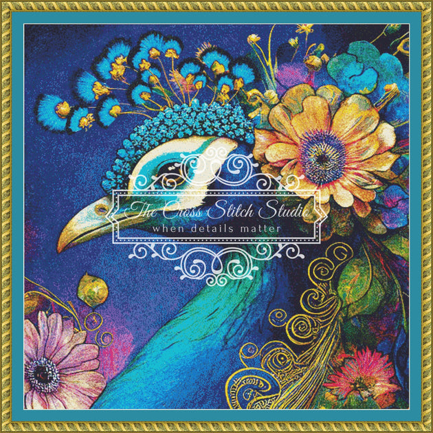 Peacock Cross Stitch Pattern The Cross Stitch Studio The Cross
