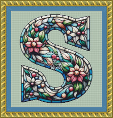 Floral Alphabet S (SNIPPET)