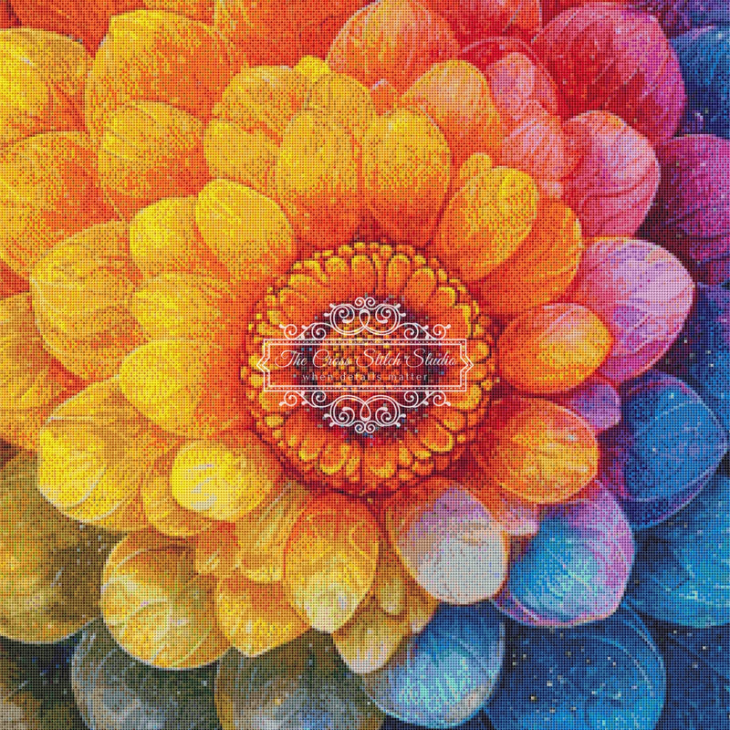 Vibrant Watercolor Mandala Flower