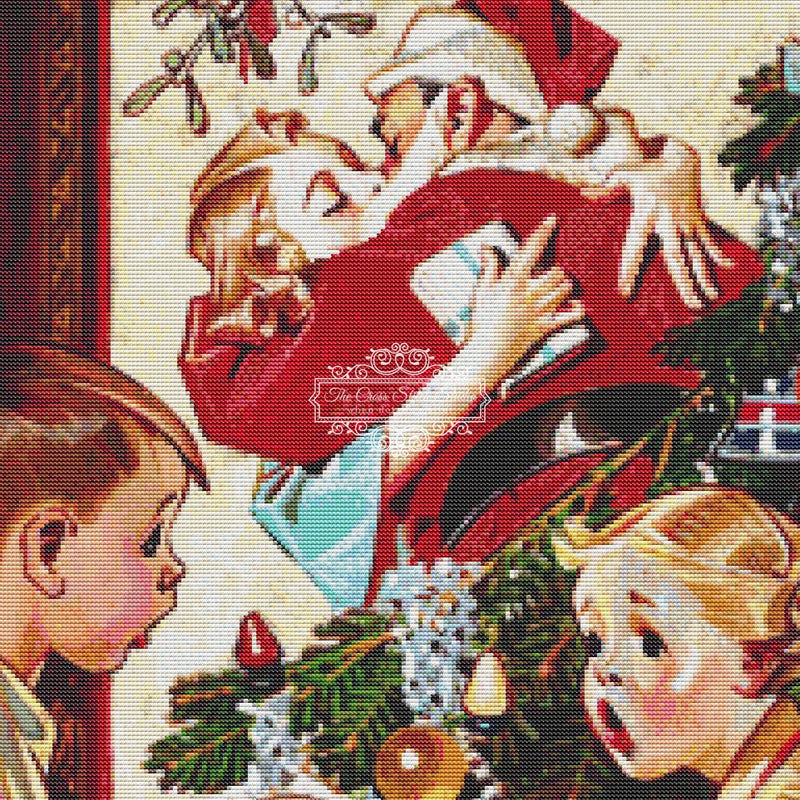 Mommy Kissing Santa Claus