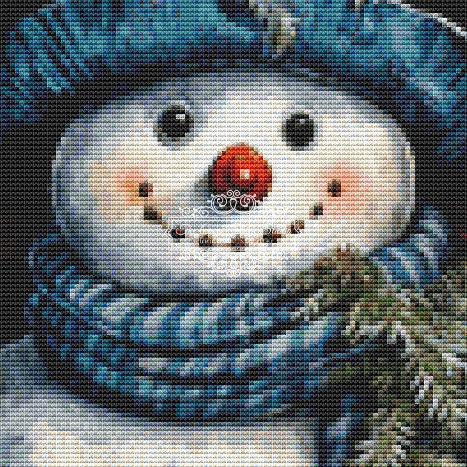 Christmas Ornaments Cross Stitch Pattern, Small Winter Cross Stitch Chart,  DIY Christmas Decoration, Snowman Pattern 