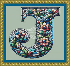 Floral Alphabet J (SNIPPET)