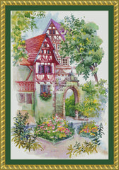 Watercolor Tudor Cottages
