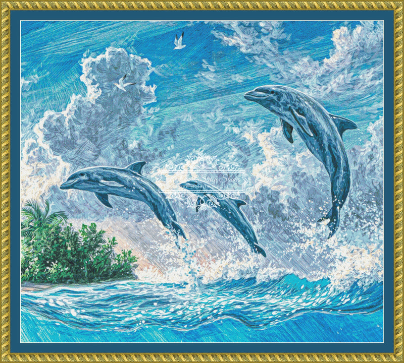 Dolphin Cross Stitch Pattern | The Cross Stitch Studio | The Cross Stitch Studio dolphin-cross-stitch-pattern-the-cross-stitch-studio-the-cross-stitch-studio