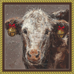Patti the Brown Christmas Cow