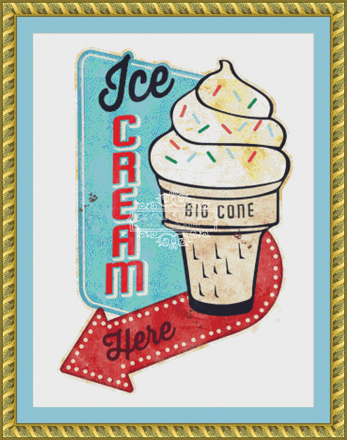 Ice Cream Cross Stitch Pattern | The Cross Stitch Studio | The Cross ...