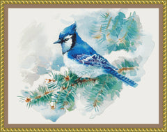 Watercolor Blue Jay