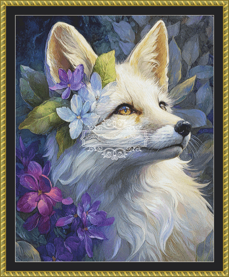 Golden Fox And Flowers