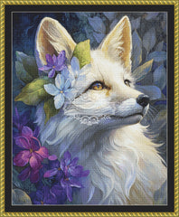Golden Fox And Flowers
