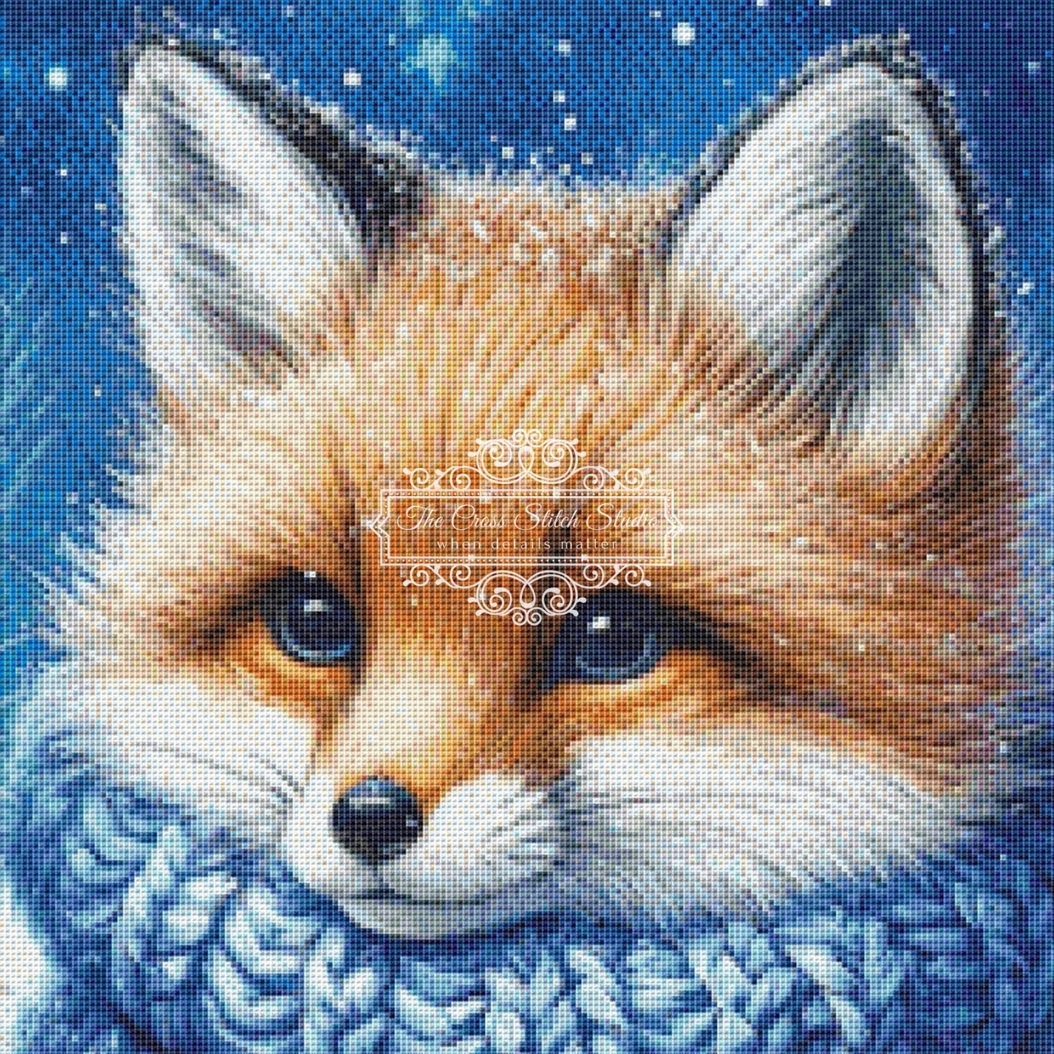 Winter Fox Christmas Mini Cross Stitch Kit — Becky's Sewing Studio