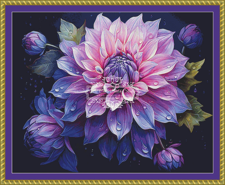 Dahlia Flower Cross Stitch Pattern The Cross Stitch Studio The Dahlia Flower Cross Stitch Pattern The Cross Stitch Studio The