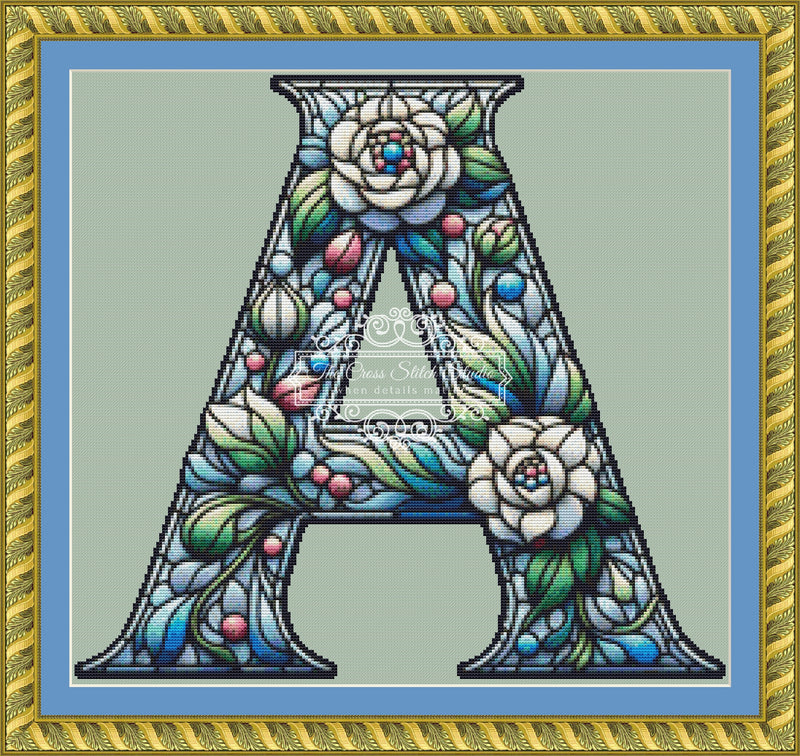 Floral Alphabet A (SNIPPET)