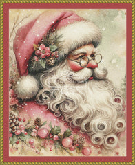 Vintage Pink Santa