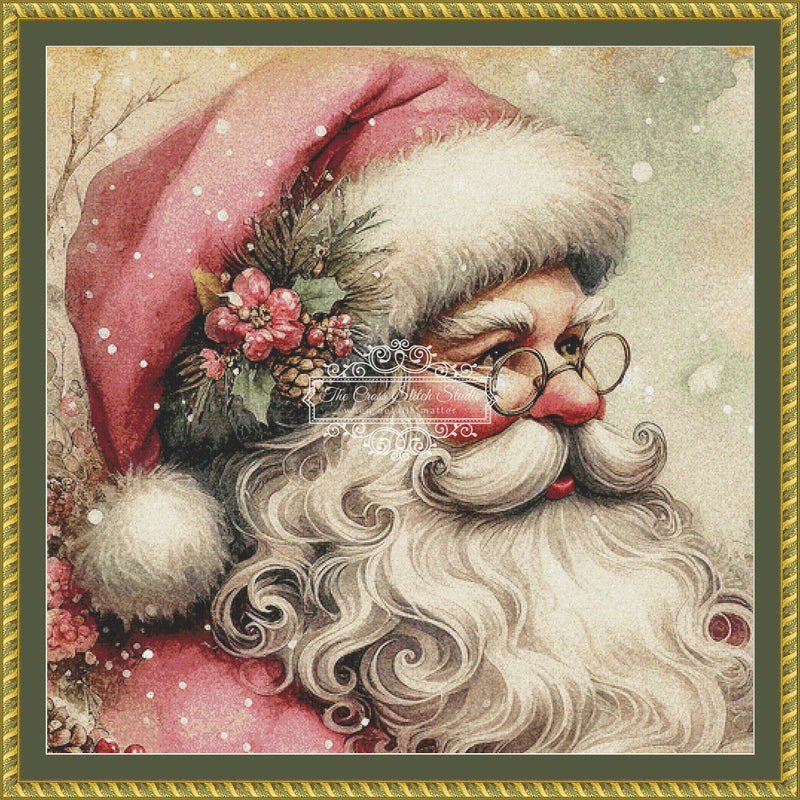 Vintage Pink Santa (CROP)