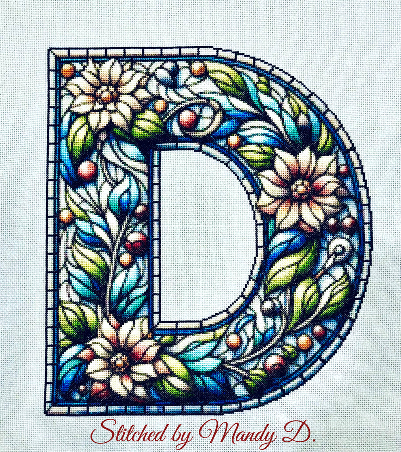 Floral Alphabet D (SNIPPET)