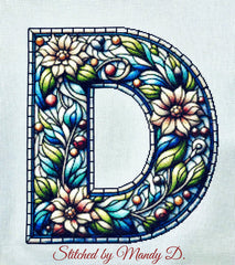 Floral Alphabet D (SNIPPET)