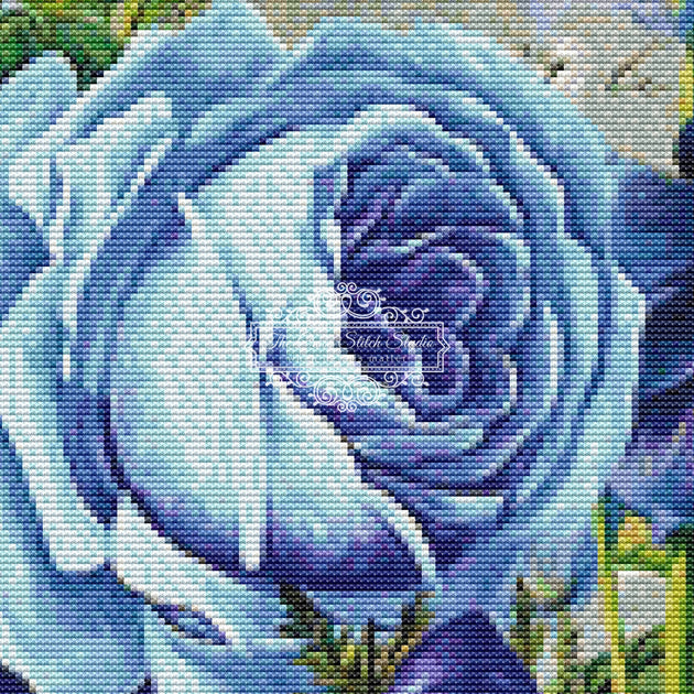 Blue Roses Cross Stitch Pattern | The Cross Stitch Studio | The Cross ...