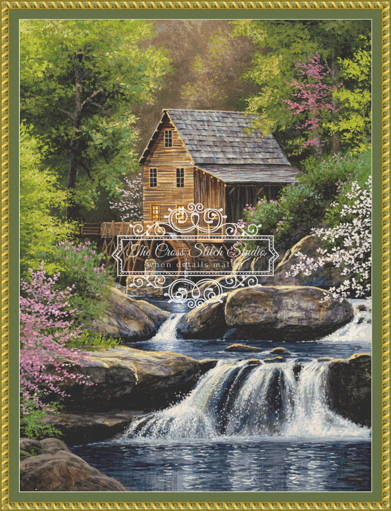 Mill Cross Stitch Pattern The Cross Stitch Studio The Cross Stitch